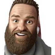 smiling male with beard sticker
