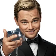 smiling boy in formal suit sticker
