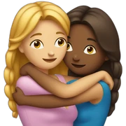 Two women hugging sticker