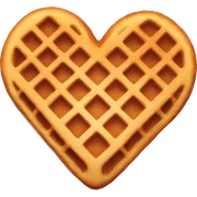 Heart shaped waffle sticker