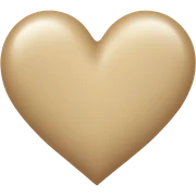 beige heart sticker