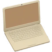 aesthetic beige laptop sticker