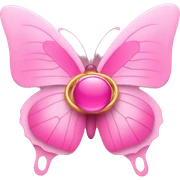 pink ring around pink butterfly sticker
