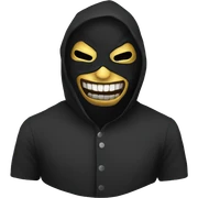 Scary masked man sticker