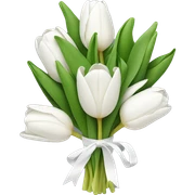 white tulip bouquet  sticker