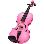 pink violin sticker
