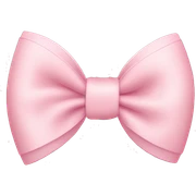 light pink bow on light pink bow sticker