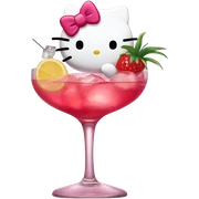 Hello kitty in cocktail  sticker