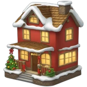cristmas house sticker