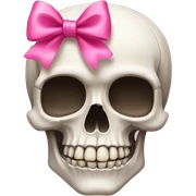 Skull with a pink bow sticker