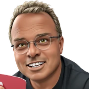 smiling boy in black shirt sticker