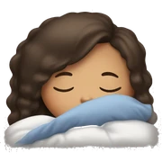 Brunette girl sleeping sticker