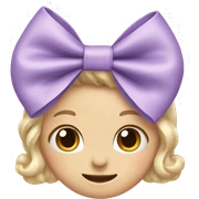 pastel purple bow sticker