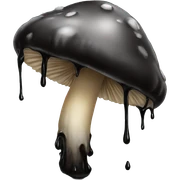 Black Dripping mushroom sticker