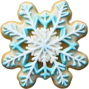 snowflake shaped sugar cookie sticker