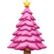 Pink Christmas tree sticker