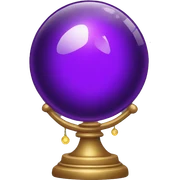 purple glass crystal ball sticker