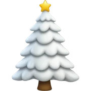 White Christmas tree sticker