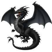 Black dragon  sticker