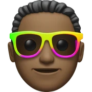 Neon colored sunglasses  sticker