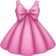 Pink bow dress sticker