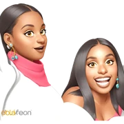 happy girls with earrings sticker