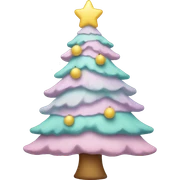 Pastel christmas tree sticker