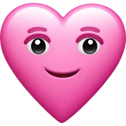 Pink love heart sticker