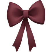 Burgundy bow sticker