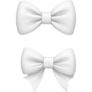White bow  sticker