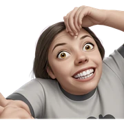 realistic portrait of smiling girl sticker