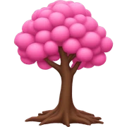 Pink tree  sticker
