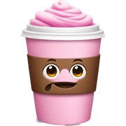 Pink coffee sticker