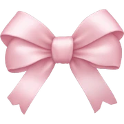light pink ribbon bow sticker