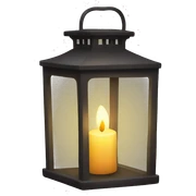 gently flickering candle lantern sticker