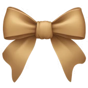  Tan bow sticker