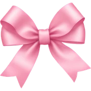 light pink ribbon bow sticker