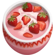Strawberry smoothie bowl sticker