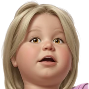 realistic portrait of girl sticker