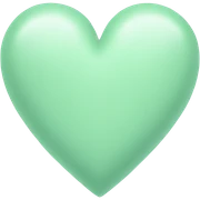 pastel green heart sticker