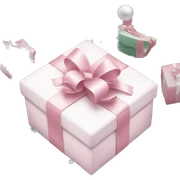 Light pink Christmas gifts under a white Christmas tree  sticker