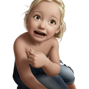 blonde girl with open mouth sticker