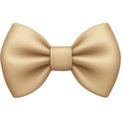 Beige bow sticker