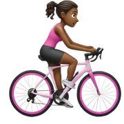 Woman in bike gym wearing pink  sticker
