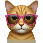 Cat with sunglasses sticker