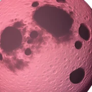 Pink moon sticker