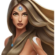 elegant girl with long hair sticker