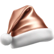 Realistic isolated rose gold Santa hat. sticker