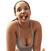 realistic girl in tank top sticker