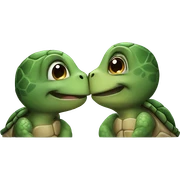 Turtle kiss sticker
